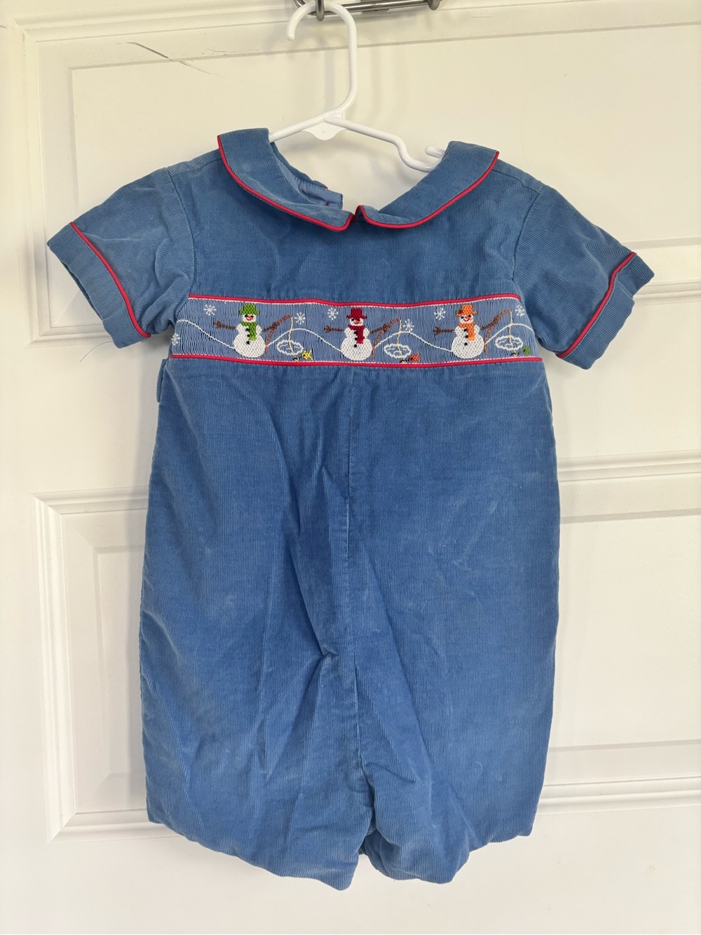 Beaux et Belles New Orleans Snowman Christmas Shortalls